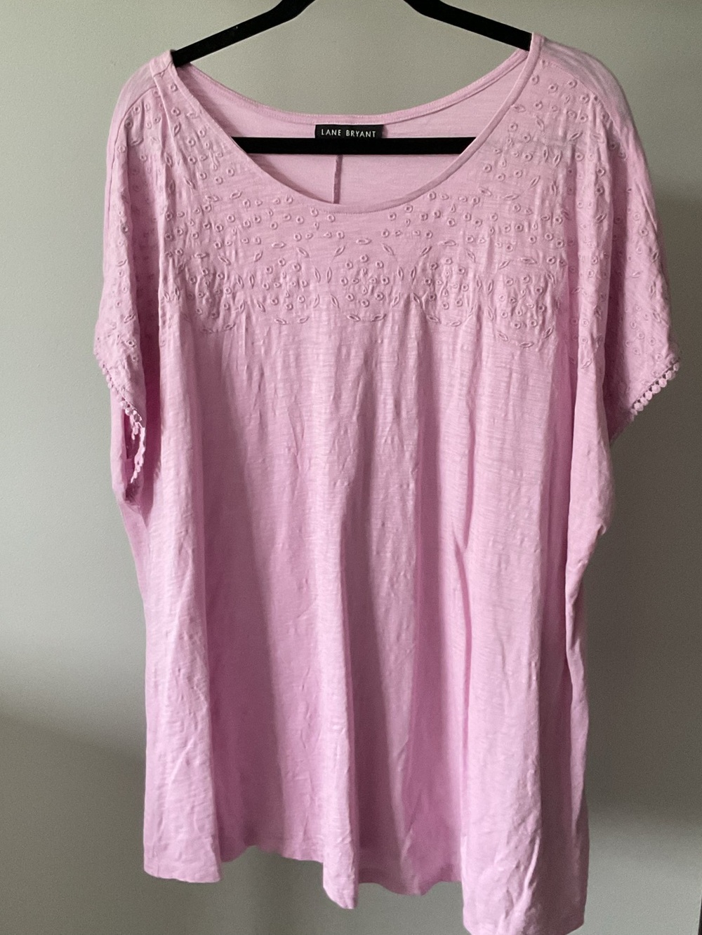 Lane Bryant Embroidered Scoop Neck Top